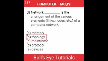 Top 1000 computer fundamental mcq | Computer for Competitive Exams | #shorts #networktopology #gk