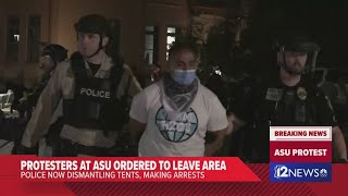 Arrests made as police break up pro-Palestine protest at ASU