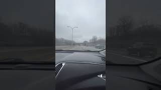 Driving on New York State Highway 33 Kensington Expressway future corridor in Downtown Buffalo