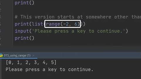 Python 015 - Using RANGE