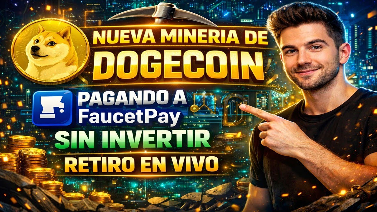Nueva minería de Dogecoin pagando a FaucetPay sin invertir – Retiro en vivo