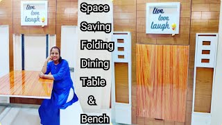 Best SpaceSaving Wall Mounted Folding Dining Table &Bench/Super Compact/Foldable Dining Table& Bench