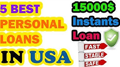 5 BEST PERSONAL LOANS in the USA - Borrow 15000$ with Bad Credit history 