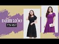 TTV 457 - Đầm Xoè Trung Niên Đẹp Nhất - Thời Trang Trung Niên 2020