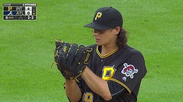 PIT@ATL: Locke starts his game with a strikeout