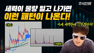 주식할 때 이런 그림 나오면 세력이 물량 털고 나간겁니다 무조건 튀세요 주식단테 주식강의 주식공부