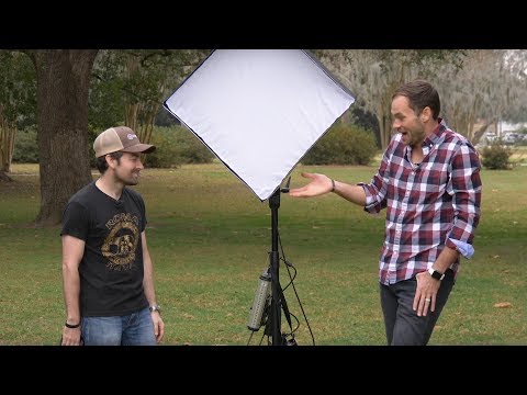 Lighting an outdoor portrait with an LED Panel