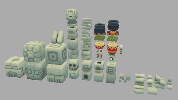 Cube World Jungle Temple - 3D Modeling Timelapse #8