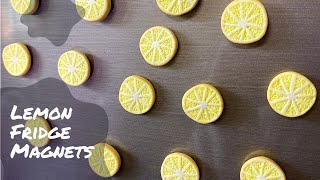 DIY Polymer Clay Lemon Slice Fridge Magnets 🍋 | Rolling Technique with Gradient Shades
