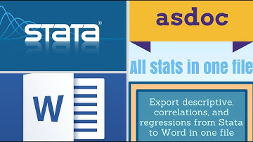 Writing all statistics to a single Word file from Stata with asdoc