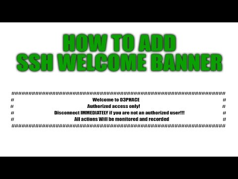 How to add SSH Welcome Banner