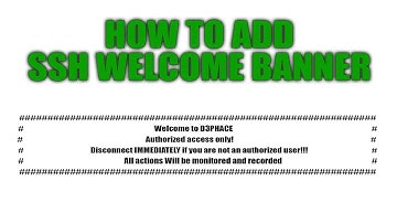How to add SSH Welcome Banner