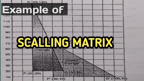 Scalling Matrix Example | GTU | CAD