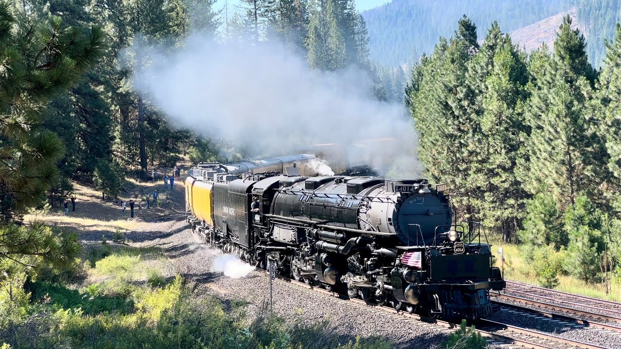 Chasing Union Pacific Big Boy 4014 from Portola to Roseville California ...
