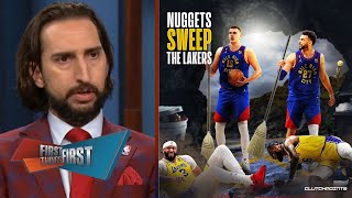 FIRST THINGS FIRST | Denver gonna sweep Lakers again - Nick: AD is too soft for Nuggets best player