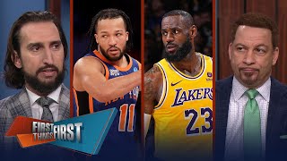 Knicks vs. Pacers Game 1 \& LeBron bristled by former Lakers HC Darvin Ham | NBA | FIRST THINGS FIRST