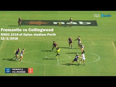 AFLW RND2 2018 Fremantle vs Collingwood | Goals, behinds, highlights & team song