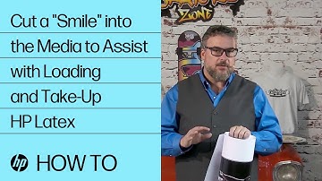 Cut a "Smile" into the Media to Assist with Loading and Take-Up | HP Latex | HP