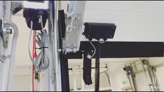 FORCE BASE industrial door drive working with safety optical edge sensors on a wicket door