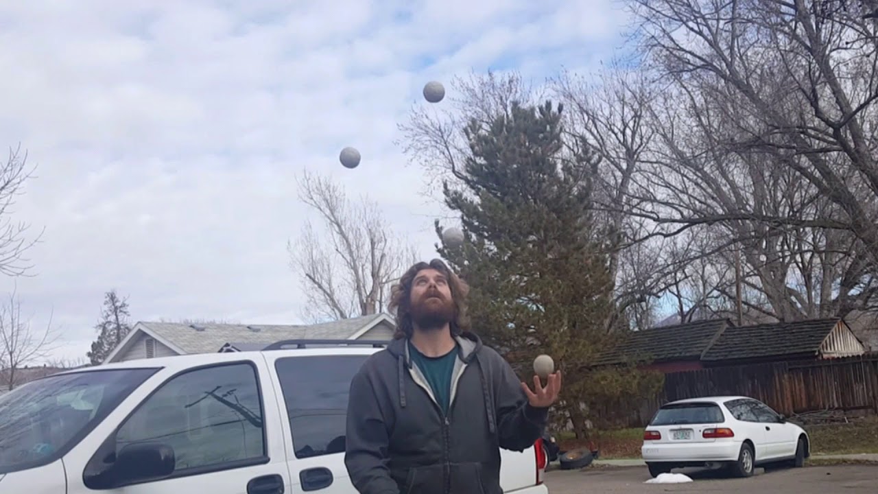5 ball juggling practice, new combinations YouTube