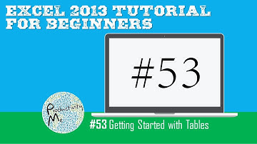 Excel 2013 Tutorial for Beginners #53: Getting Started with Tables