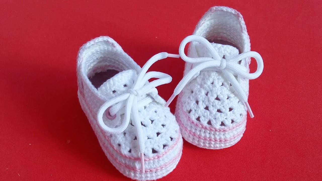 tenis em croche para bebe