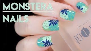 Monstera Nails - Стемпинг-дизайн