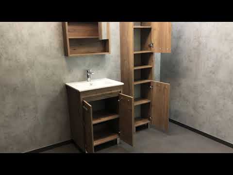 Шкаф пенал Comforty Марио 40 00-00004160 Дуб темный
