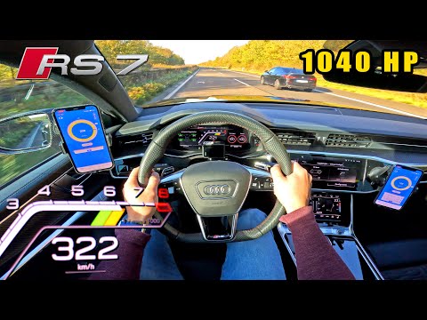 1040HP Audi RS7 does 320KMH / 200MPH like it’s nothing..