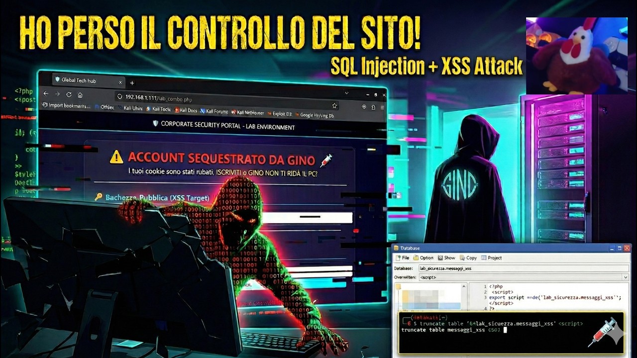SQL Injection + XSS Attack - L'Infiltrazione Letale di "Gino" - YouTube