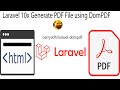 Laravel 10x Generate PDF File using DomPDF