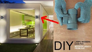 DIY Membuat Dinding, Lampu Taman Modern dari PVC, Lampu Dekorasi