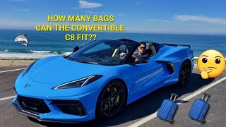 How much Luggage can the C8 corvette convertible hold? | Quick video | plenty of storage 👌👌