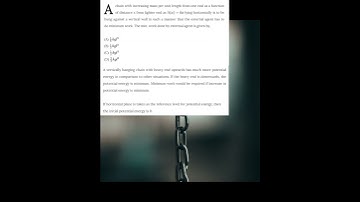 Work Done in Hanging a Chain #physics #jee #neet