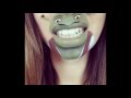 Смешной макияж губ. Рисунки животных на лице