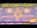 👉 How to Join Granny Squares | Easy Double Crochet Method (Beginner Friendly)