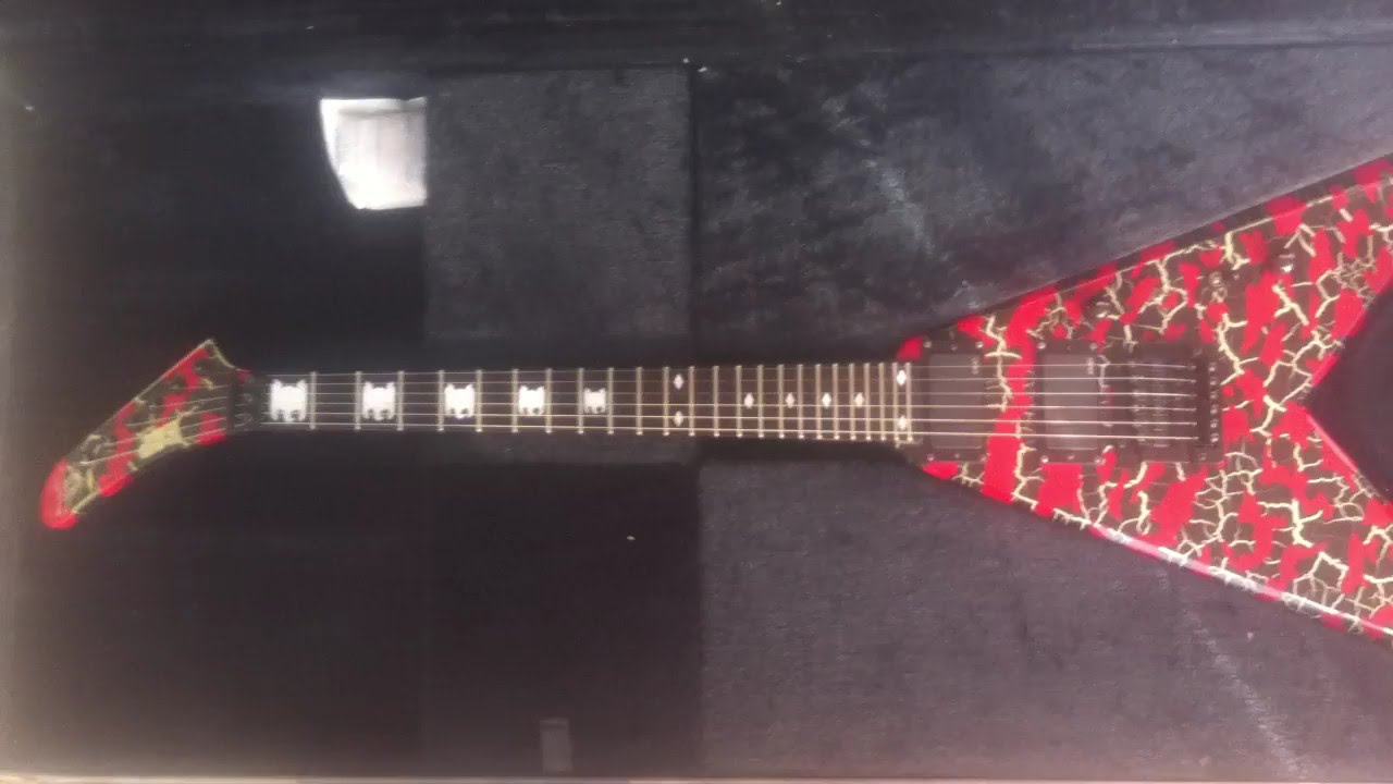 Esp Kerry King Double KKV380 Crackle V Slayer Eagle Inlay guitars