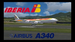 FSX AIRBUS A340-300 IBERIA / LEMD Madrid Barajas ESPAÑA- MROC Juan Santamaría COSTA RICA