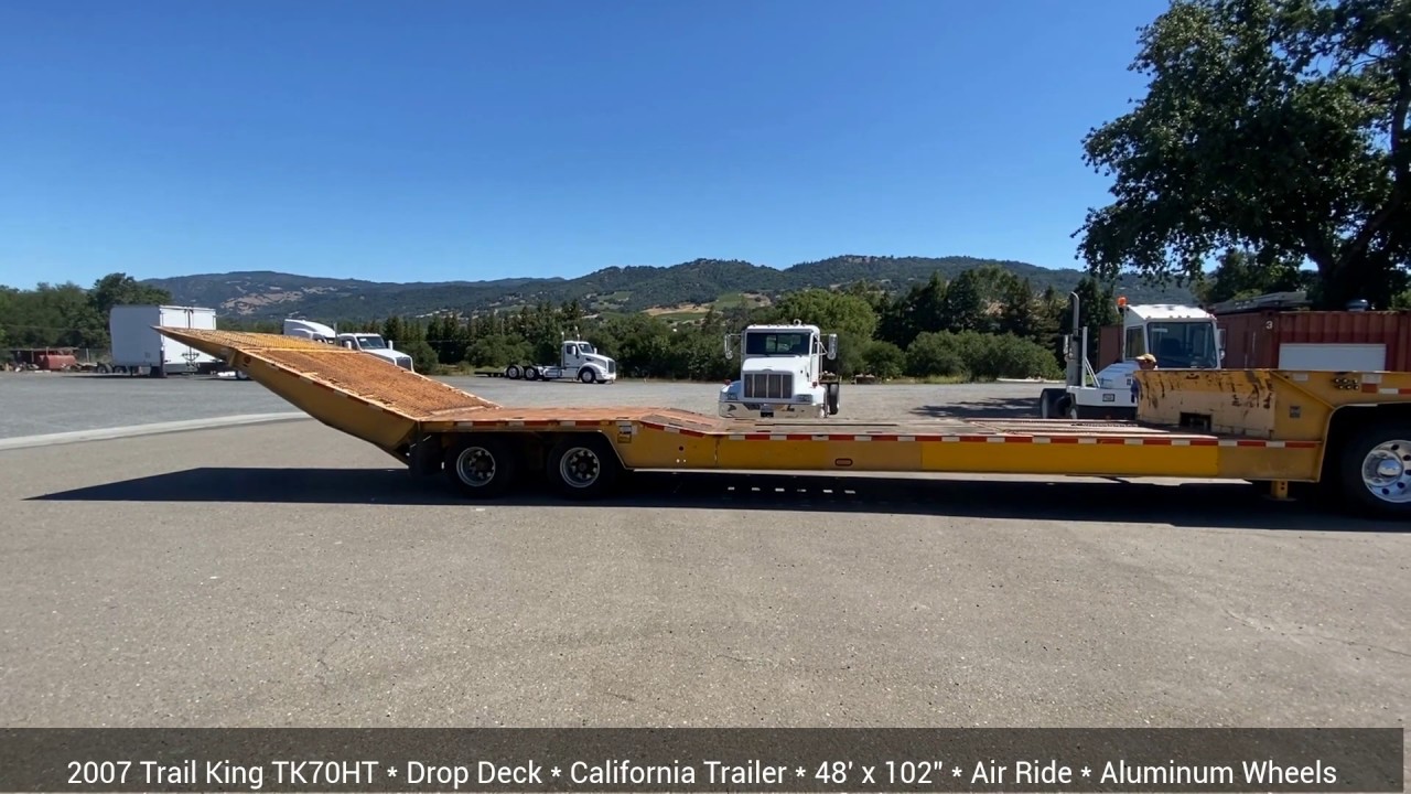 2007 Trail King TK70HT Drop Deck Equipment Trailer U11685 YouTube