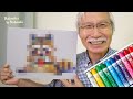 [Eng sub] Draw a cute little raccoon with me using layers of crayons!