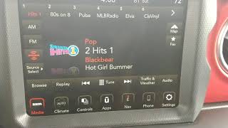 2020 Jeep gladiator Rubicon satellite radio traffic and weather channels screenshot 5