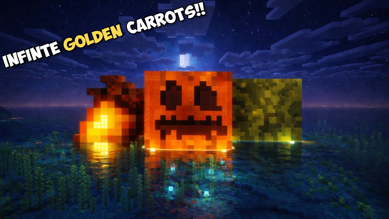 I Built an INFINITE Golden Carrot Farm in Hardcore Minecraft