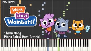 Work It Out Wombats! ~ Theme Song ~ Piano Solo & Duet Tutorial