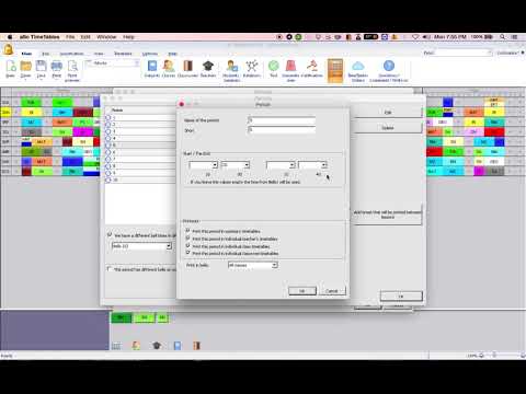 aScTimetables Training - How to set different times for different classes