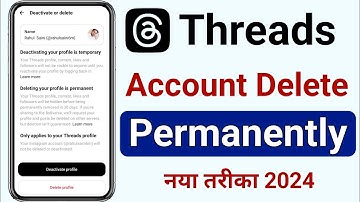 Threads Account Delete Kaise Kare Permanently | How To Delete Instagram Threads Profile