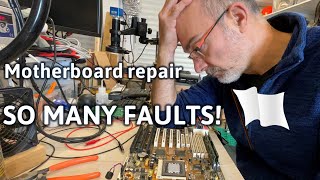 Socket 7 motherboard repair  endless faults!