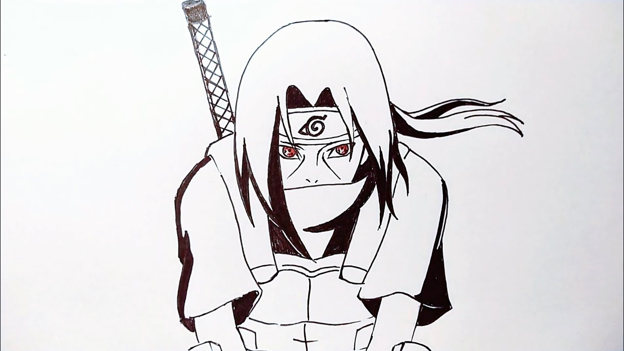 Easy anime drawing  how to draw Itachi - [Naruto] step-by-step