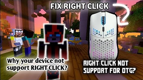 how to fix right click | OTG right click not working |