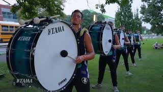 Bluecoats Battery Finals Lot Run at the 2026 DCI World Championships