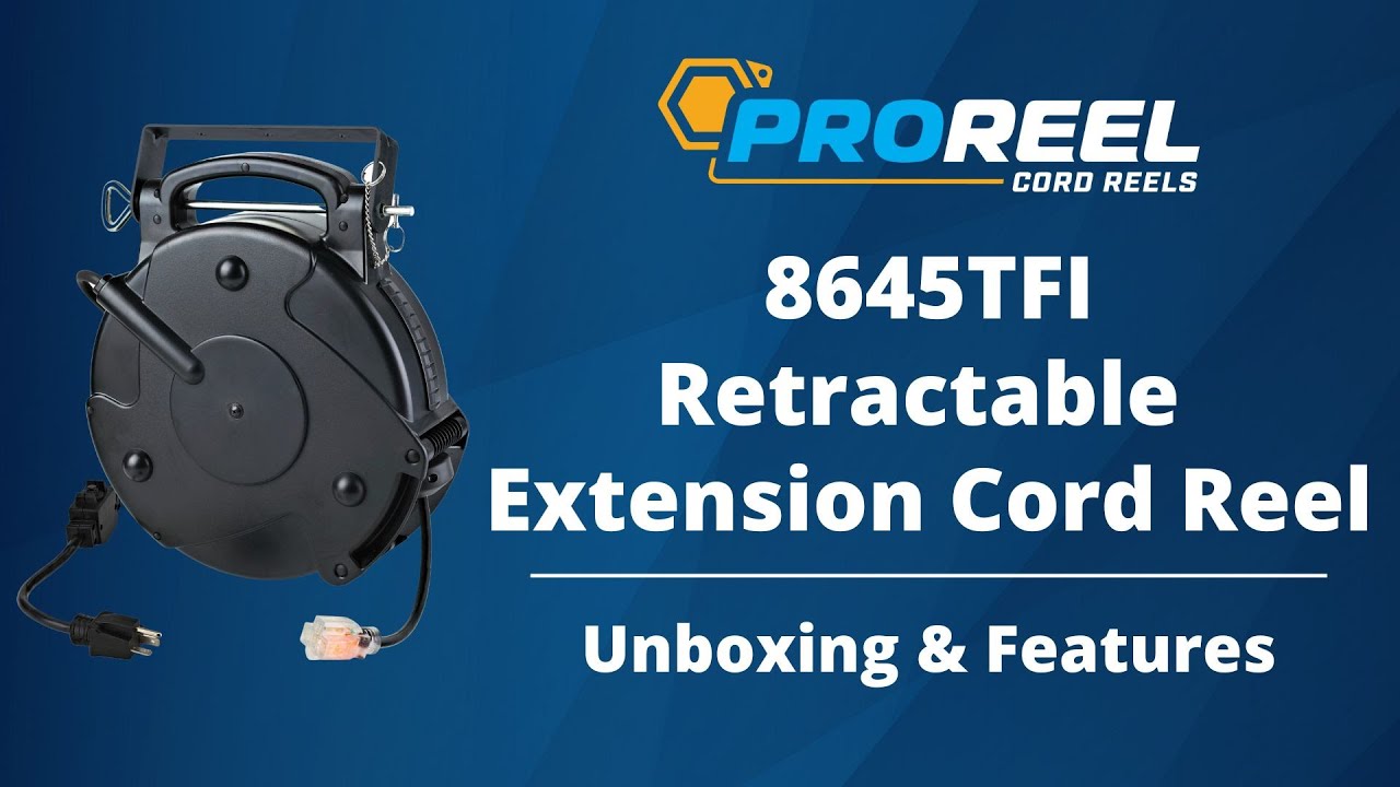 ProReel 45' Retractable Single Tap Cord Reel - Alert 8645TFI - Unboxing &  Features 